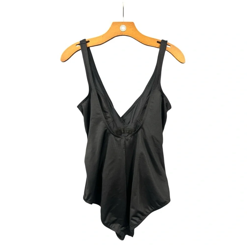 Miraclesuit Oceanus Black One Piece Slimming Swimsuit Large